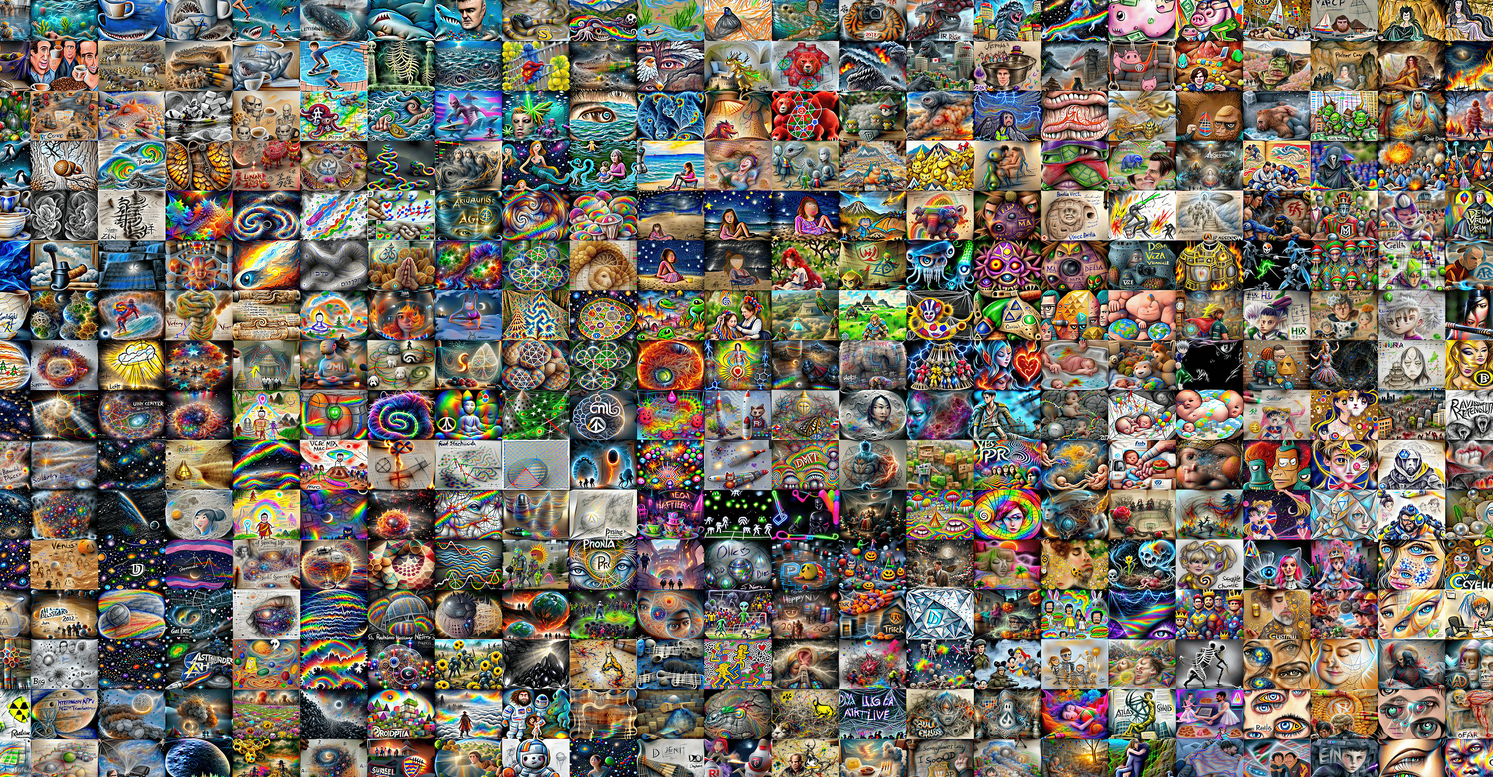 Abraham's First Works - The collective intelligence artist's autonomous digital genesis